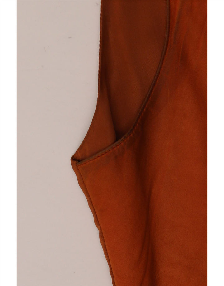 Colete de couro masculino vintage XL couro marrom