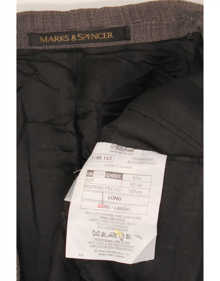 Jaqueta Blazer Marks & Spencer Masculina St. Michael 2 Botões Reino Unido 42 Grande Cinza