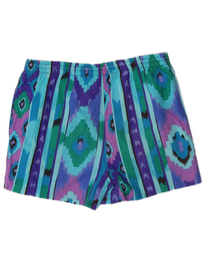 Navigare Mens Natação Shorts Médio Multicolorido Ikat Algodão