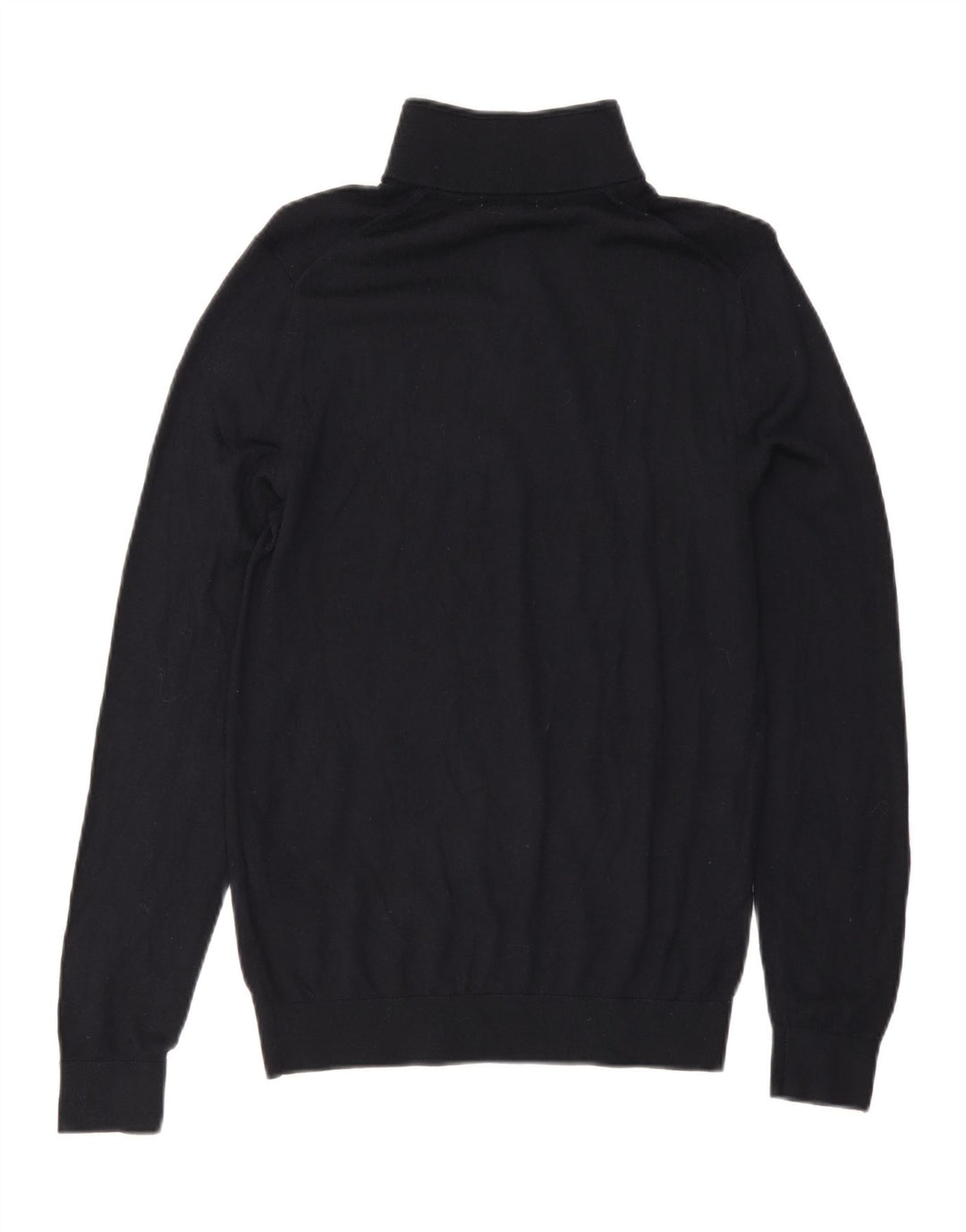 Suéter masculino Reiss com zíper e gola alta de lã preta média