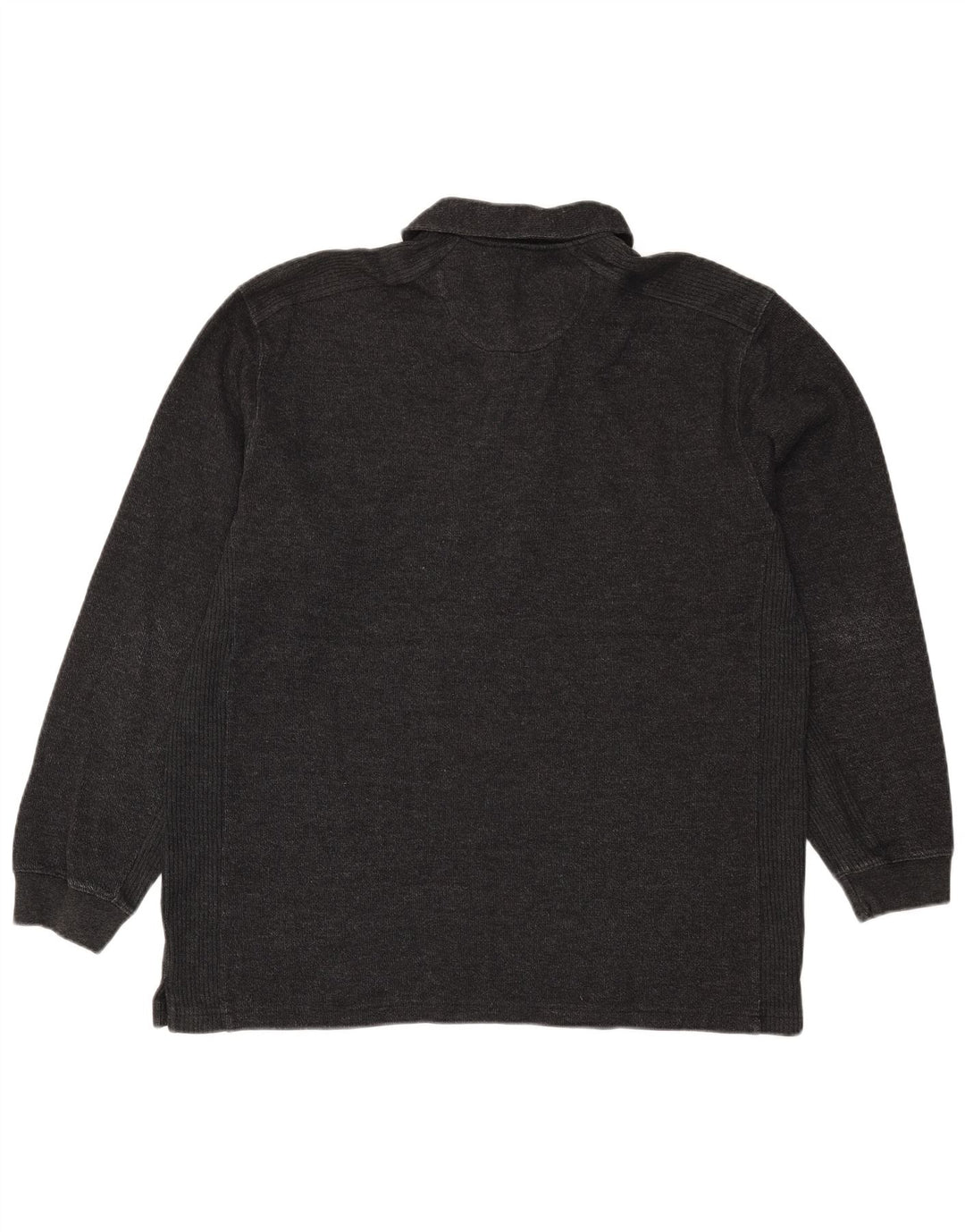 Camisa polo masculina de manga comprida IZOD XL algodão preto