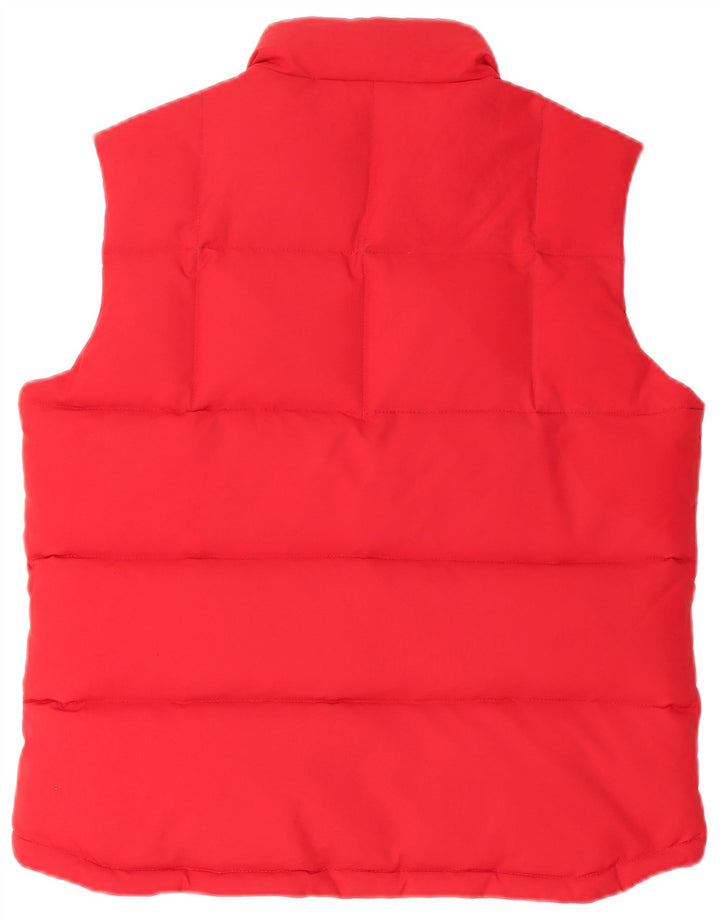 ELLESSE Colete acolchoado feminino UK 12 poliéster vermelho médio
