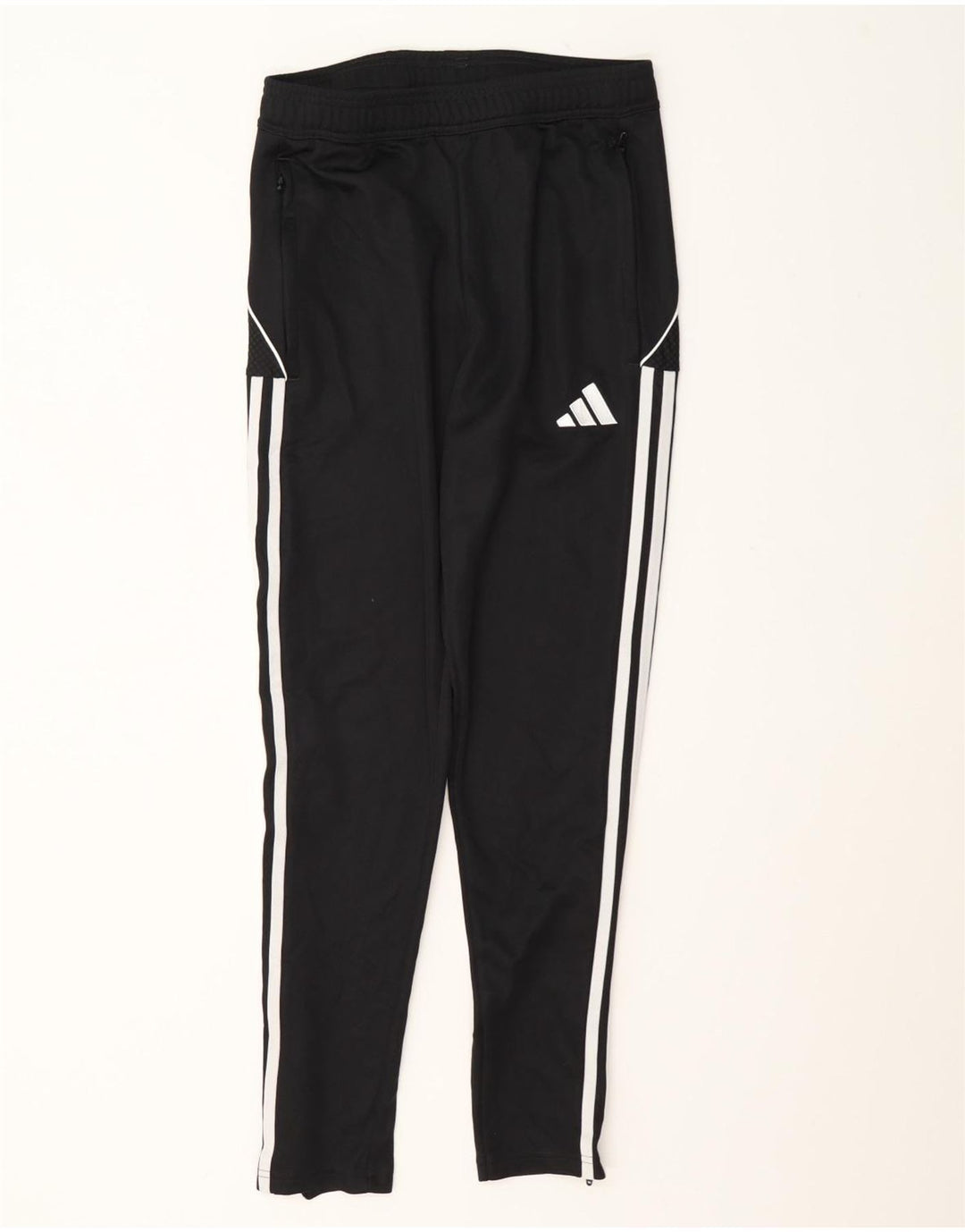 Adidas Mens Slim Fit Calças De Treino Pequeno Poliéster Preto
