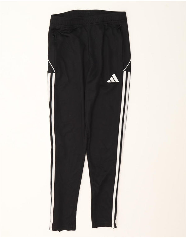 Adidas Mens Slim Fit Calças De Treino Pequeno Poliéster Preto