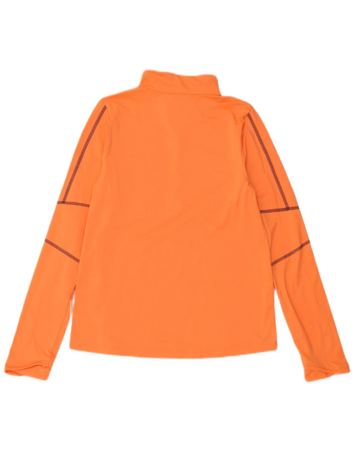 Under Armour Mens Zip Neck Pullover Treino Top Pequeno Poliéster Laranja
