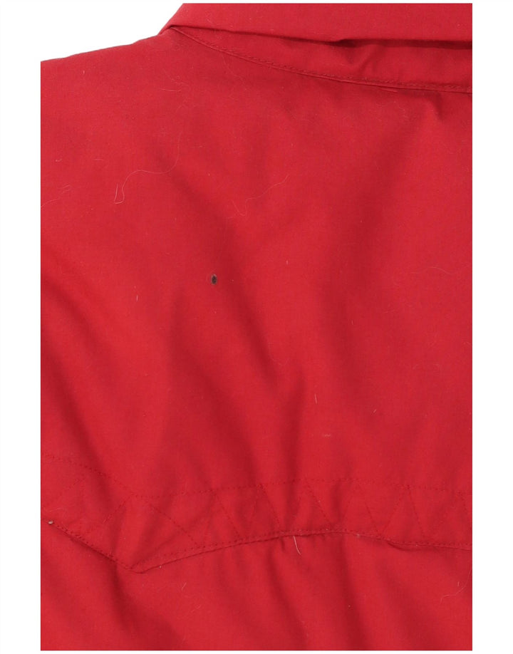 Colete acolchoado masculino vintage UK 40 poliéster vermelho grande