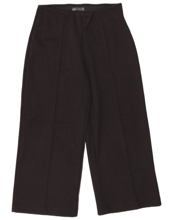 Calça casual curta feminina Marks & Spencer Reino Unido 12 médio W30 L27 preta