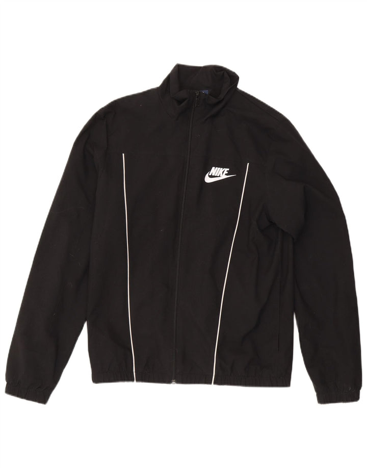 Nike Mens Tracksuit Top Jacket Médio Preto Listrado Poliéster