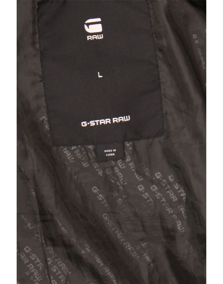 Jaqueta acolchoada masculina G-Star UK 40 grande poliéster colorblock preto