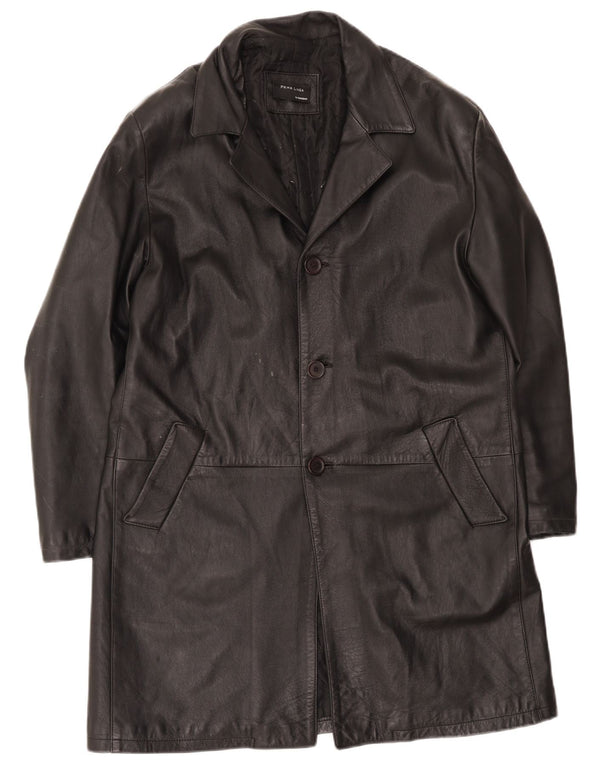 Casaco de couro masculino Sorbino UK 44 2XL preto