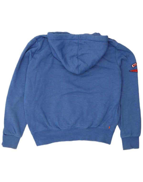 Suéter com capuz gráfico masculino Superdry 2XL algodão azul