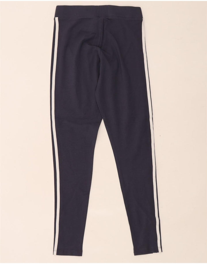 Leggings Adidas Femininas UK 12 Médio Azul Marinho