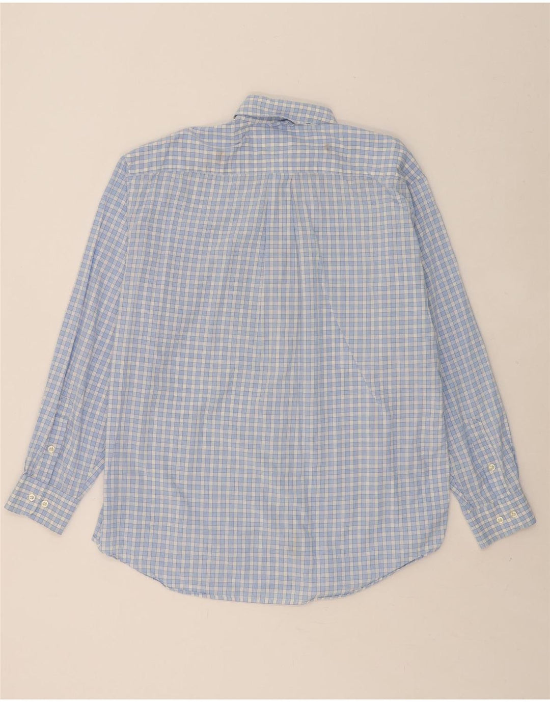 TOMMY HILFIGER Mens Shirt Large Blue Check Cotton Vintage Tommy Hilfiger and Second-Hand Tommy Hilfiger from Messina Hembry 