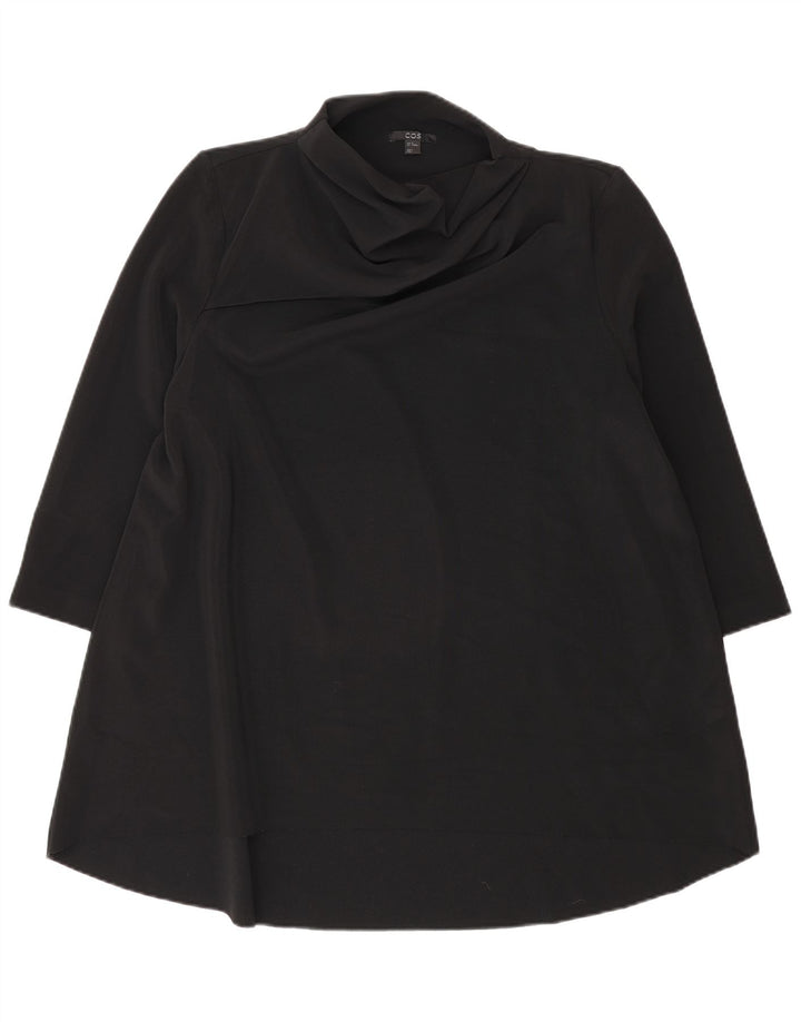 Vestido túnica feminino Cos manga 3/4 Reino Unido 14 poliéster preto médio
