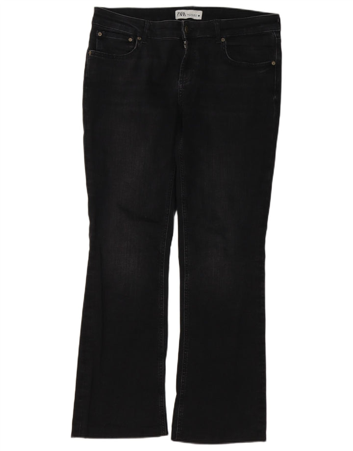 Zara Jeans Bootcut Feminino EU 42 Grande W32 L29 Preto
