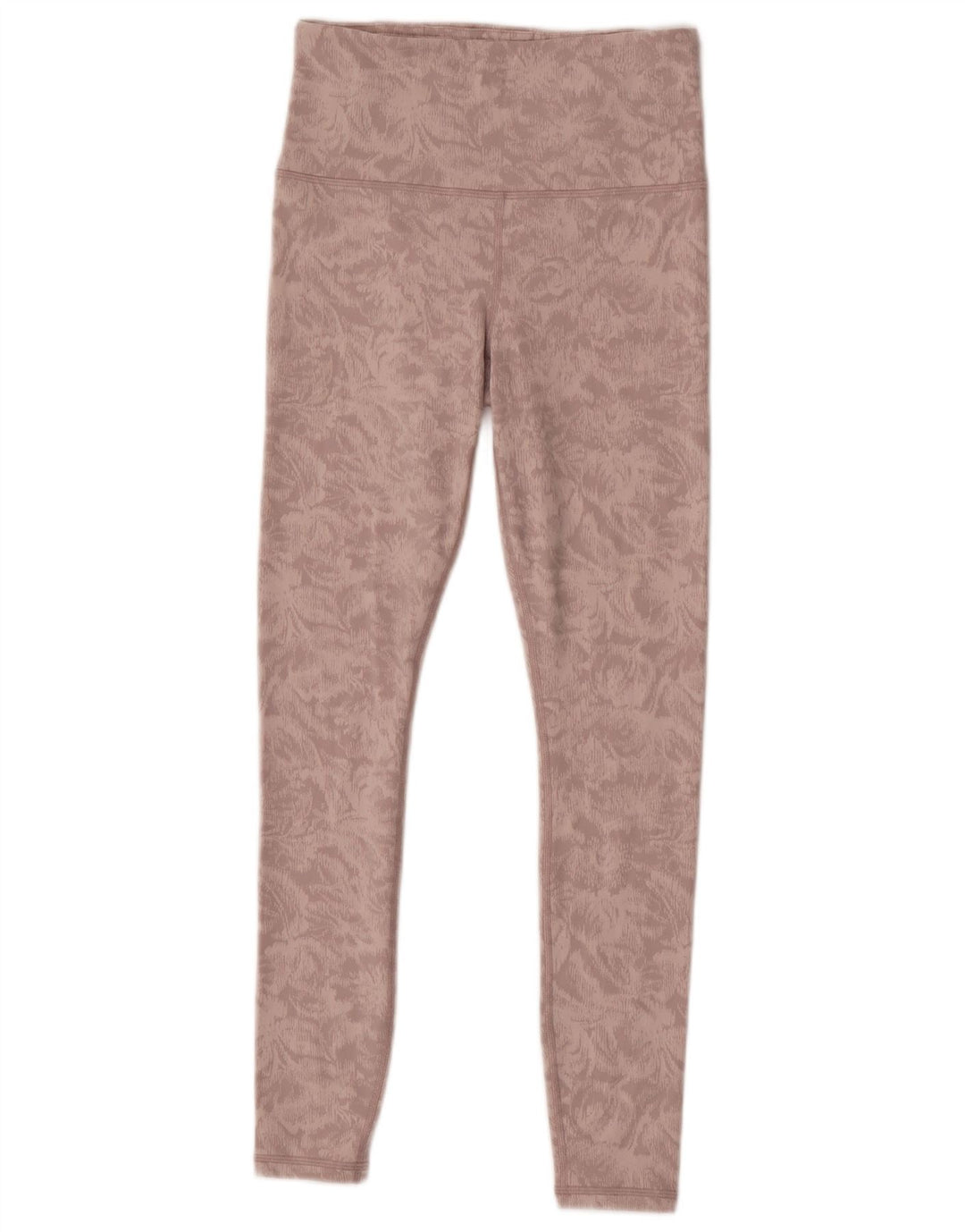 Leggings femininas Athleta com padrão abstrato Reino Unido 8 pequeno rosa nylon