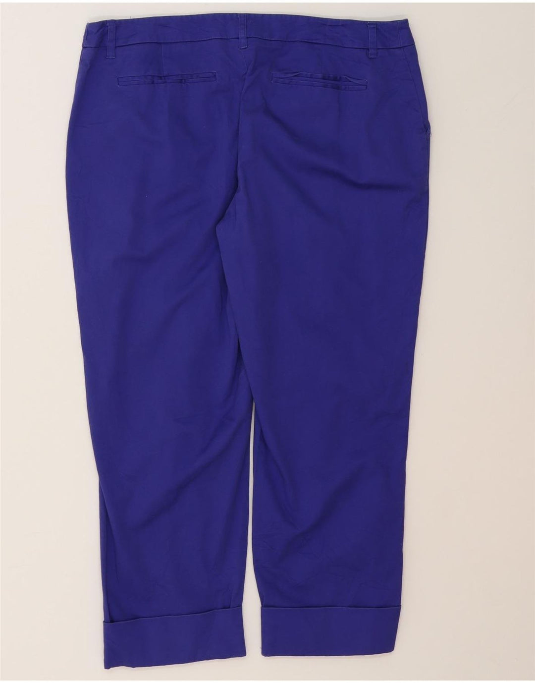 MOSSIMO Womens Slim Capri Trousers US 14 XL W34 L24 Blue Cotton Vintage Mossimo and Second-Hand Mossimo from Messina Hembry 