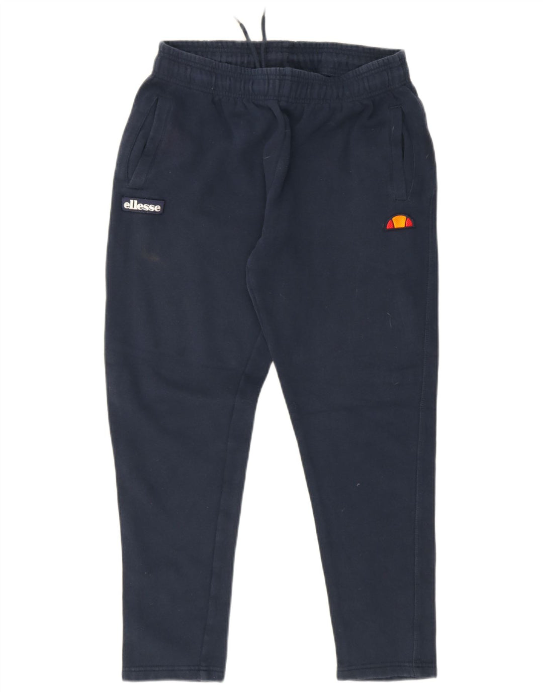 Calça de treino feminina Ellesse UK 14 algodão azul marinho médio
