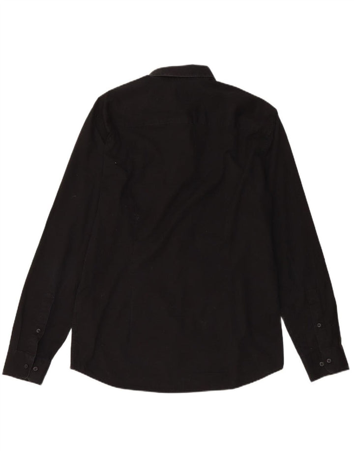 Camisa masculina JACK & JONES grande algodão preto