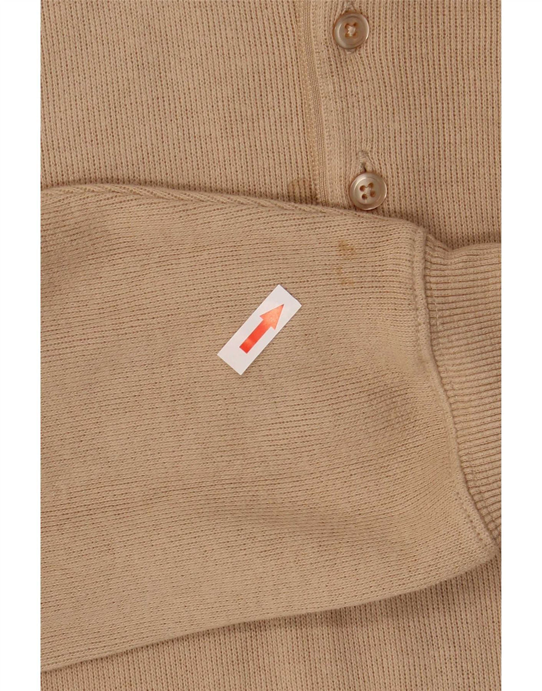 Suéter masculino Gant com gola polo e algodão bege grande