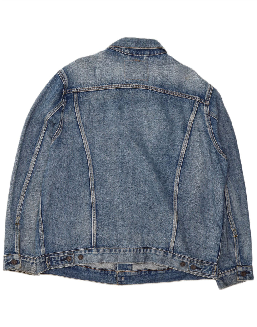 Jaqueta jeans masculina Levi's UK 42 XL azul algodão