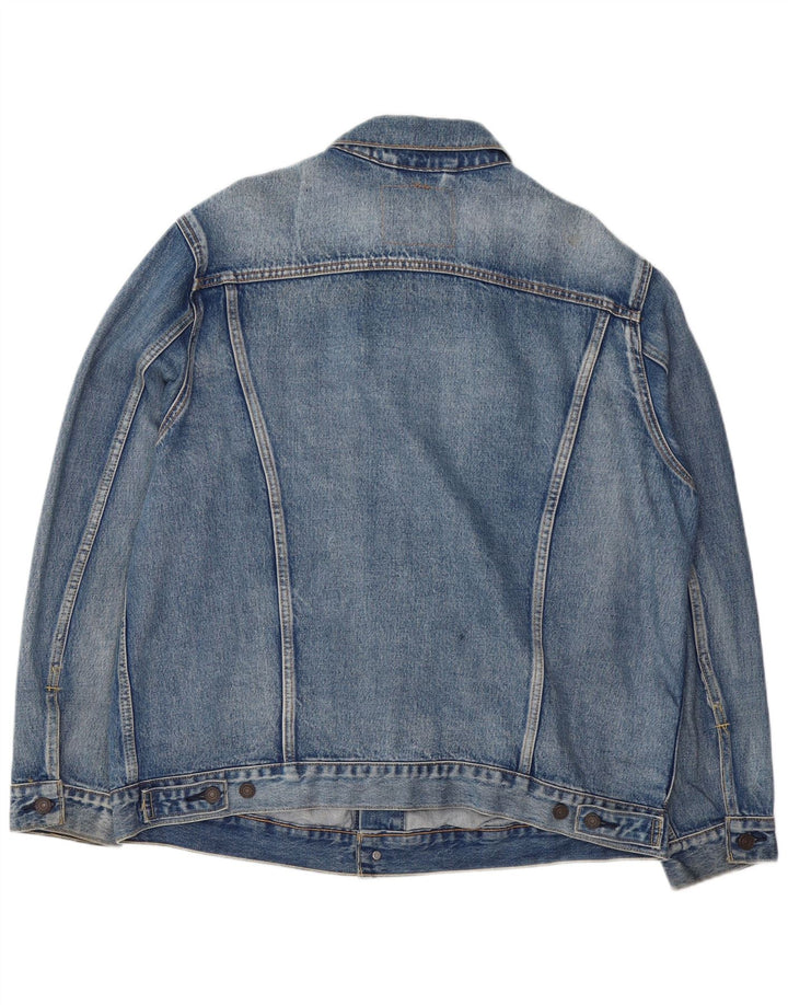 Jaqueta jeans masculina Levi's UK 42 XL azul algodão