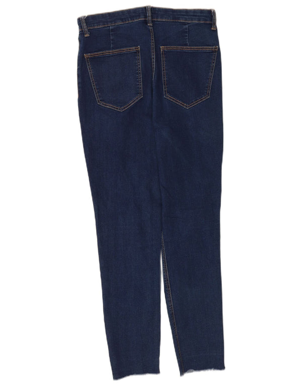 Calça jeans skinny feminina Zara EU 42 grande W32 L26 azul marinho