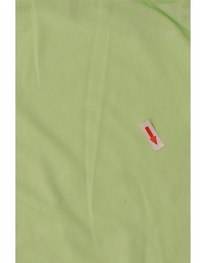 Adidas Mens Camiseta Top Poliéster Verde Médio