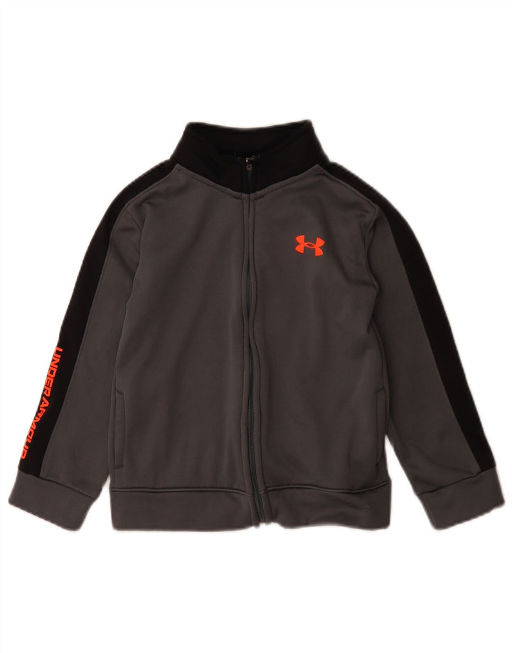 Jaqueta Under Armour Boys Graphic Tracksuit Top 5-6 anos cinza bloco colorido