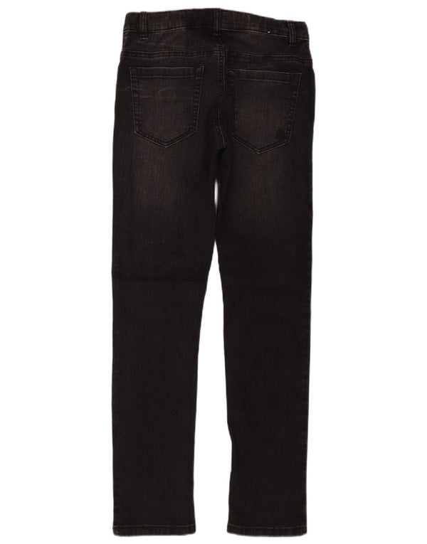 Benetton Boys Slim Jeans 11-12 Anos 2XL W28 L30 Cinza Algodão