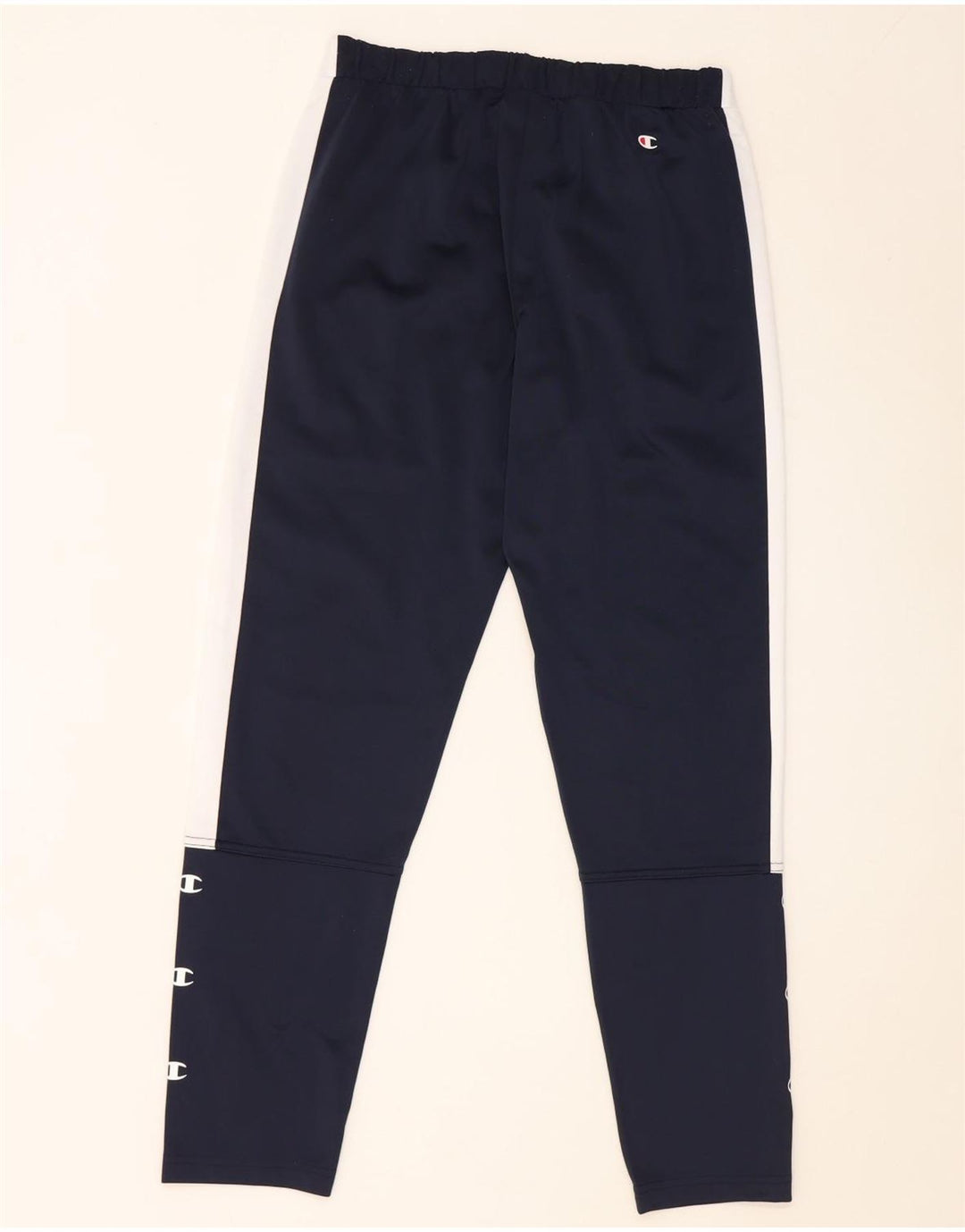 Calça de treino masculina Champion Graphic pequena azul marinho colorblock