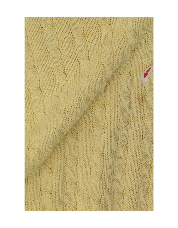 Suéter masculino Benetton com gola canoa IT 50 algodão amarelo médio