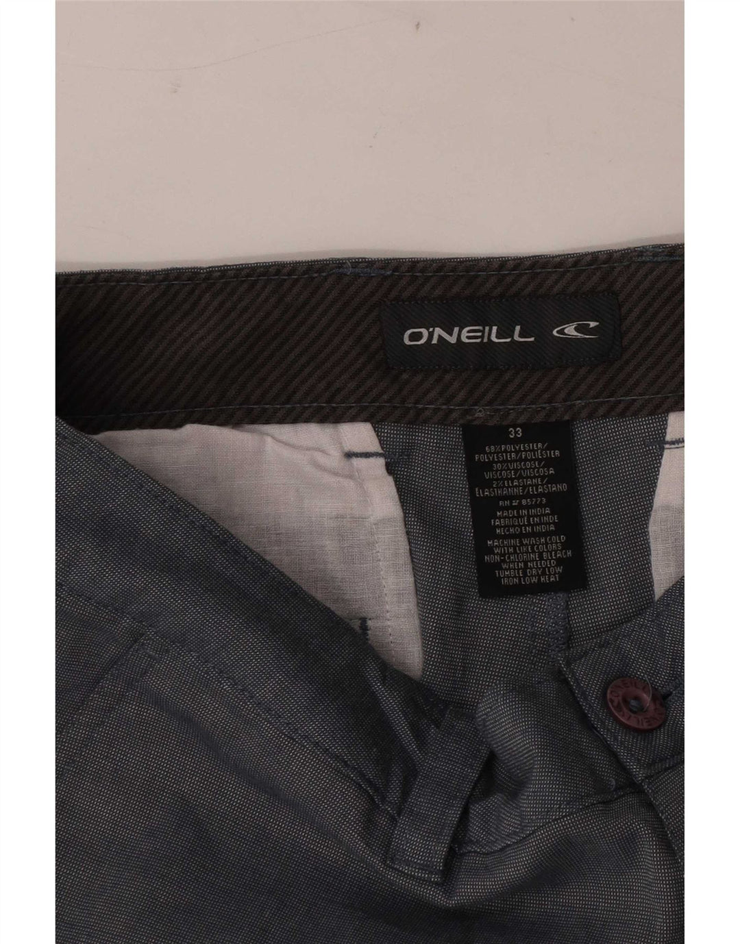 Shorts Chino Masculino O'Neill W33 Algodão Colourblock Cinza Médio