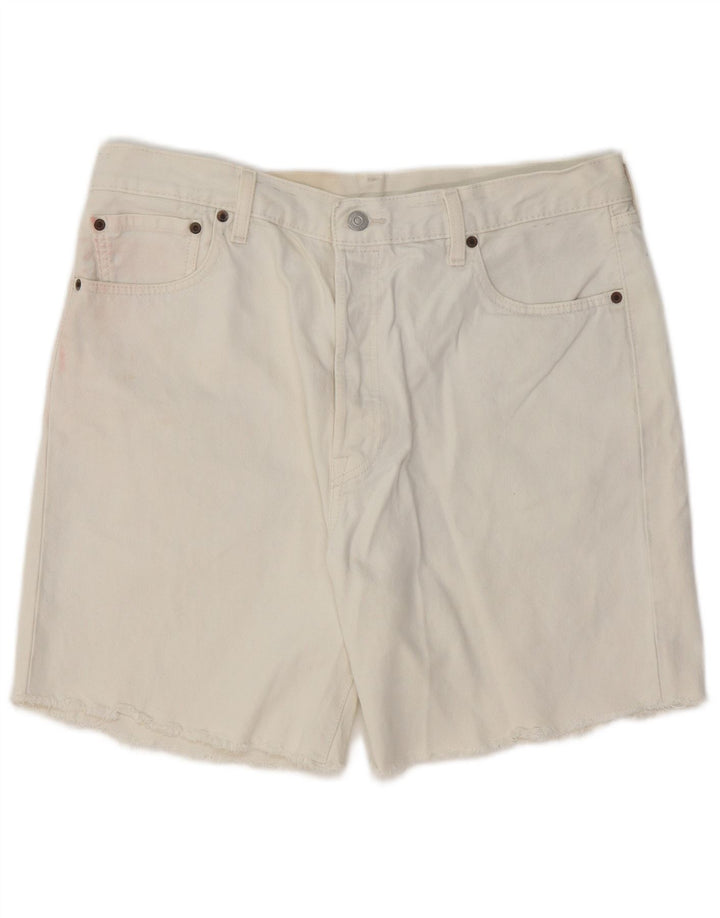 Shorts jeans masculino LEVI'S W36 grande algodão branco