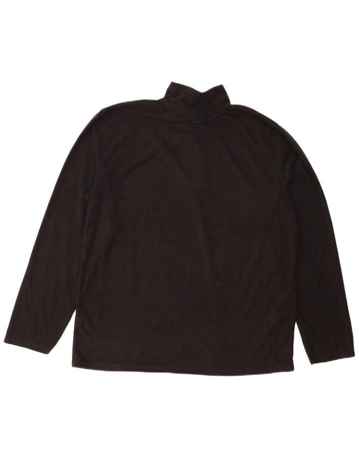 Mountain Warehouse Mens Zip Neck Fleece Jumper XL Poliéster Preto