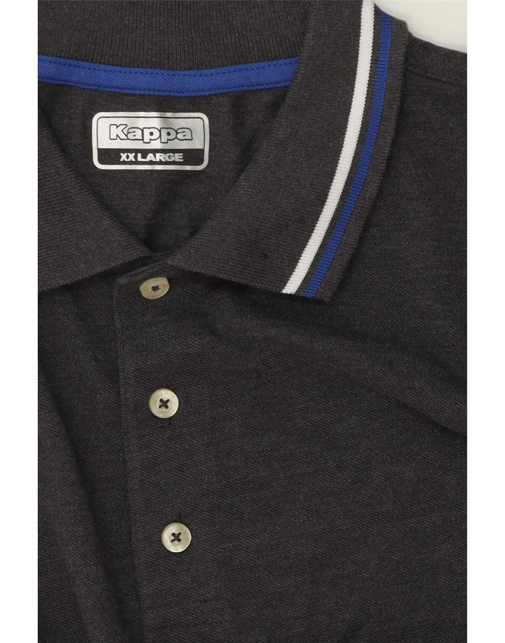Camisa polo masculina Kappa 2XL listrada cinza