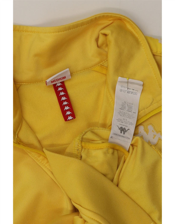 Kappa Mens Graphic Tracksuit Top Jaqueta Poliéster Amarelo Médio