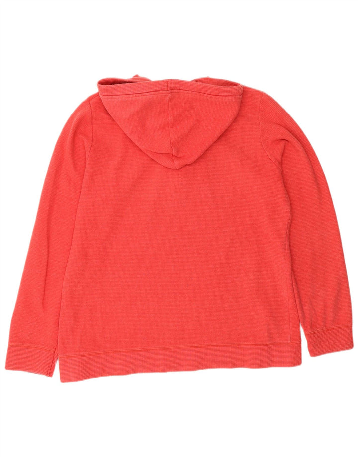 Suéter feminino com capuz FAT FACE Reino Unido 14 grande algodão vermelho