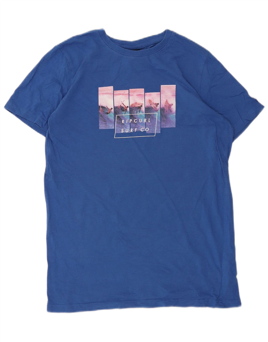 RIP CURL Boys Graphic T-Shirt Top 15-16 Years Blue Cotton