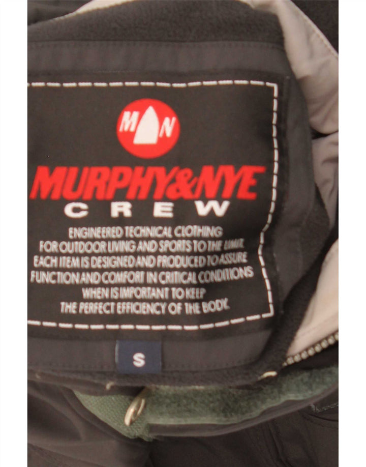 Jaqueta corta-vento masculina Murphy & Nye com ajuste solto gráfico Reino Unido 36 pequena preta