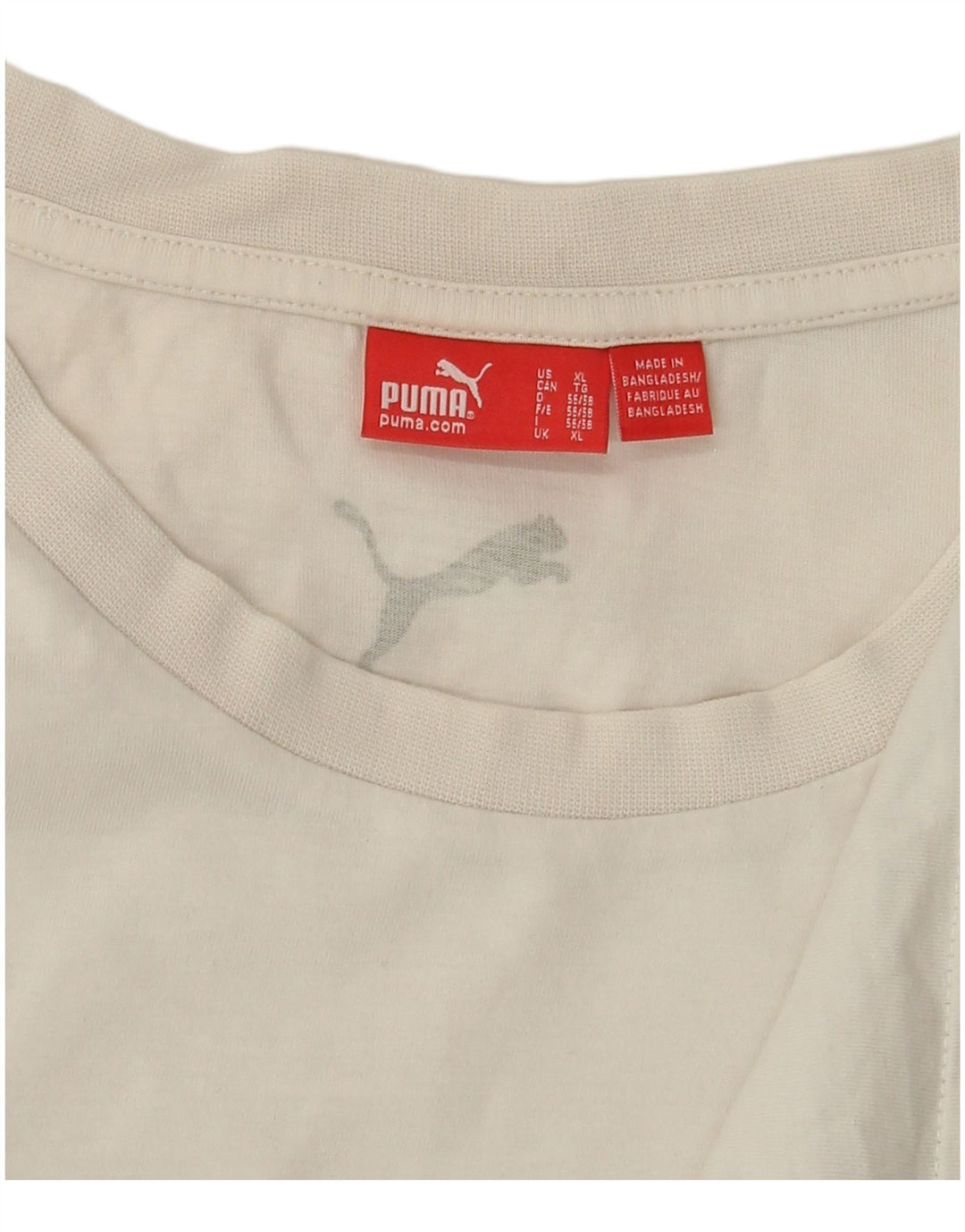 Puma Mens Graphic Top Manga Longa XL Branco