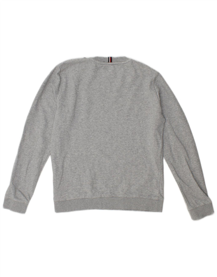 Tommy Hilfiger Meninos moletom gráfico jumper 12-13 anos cinza manchado