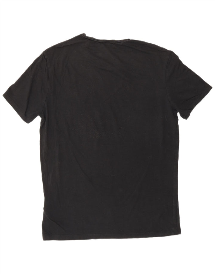 Guess Camiseta masculina grande de algodão preto