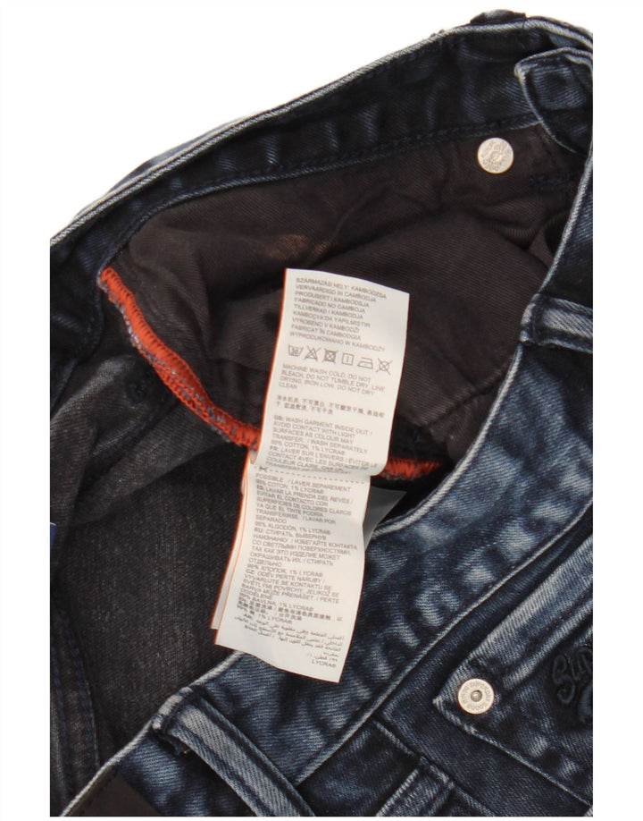 Shorts jeans masculino Superdry W32 médio algodão azul marinho
