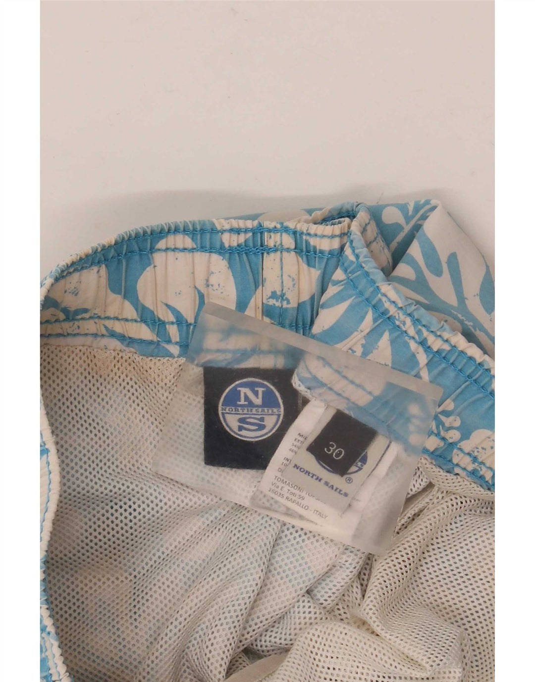 Shorts de natação masculino North Sails médio azul floral algodão