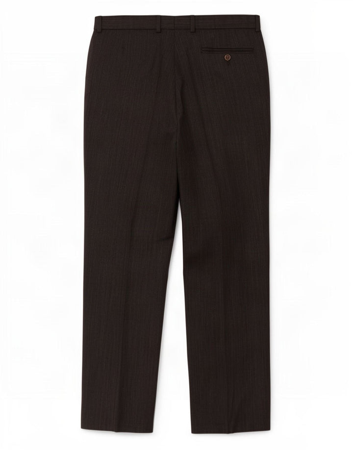 Calça chino reta masculina Marks & Spencer W34 L31 poliéster cinza