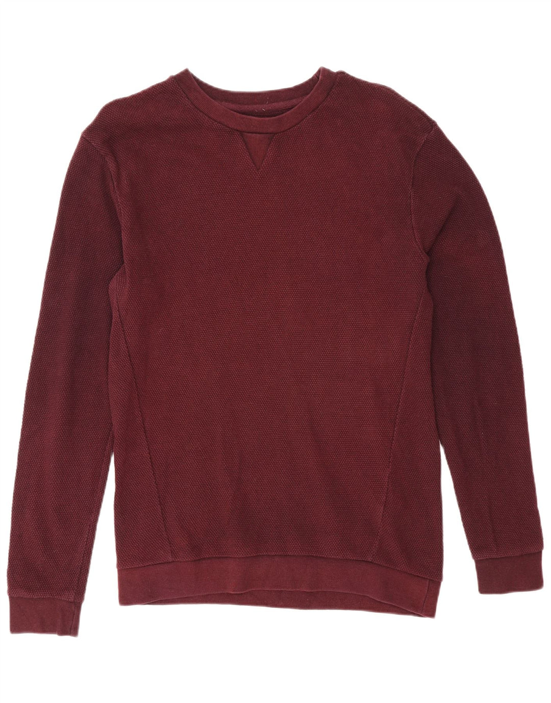 Zara Moletom Masculino Jumper Médio Algodão Borgonha