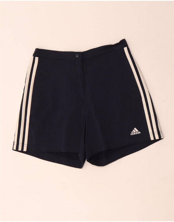 Adidas Womens Climalite Casual Shorts UK 10 Pequeno W26 Azul Marinho Poliamida