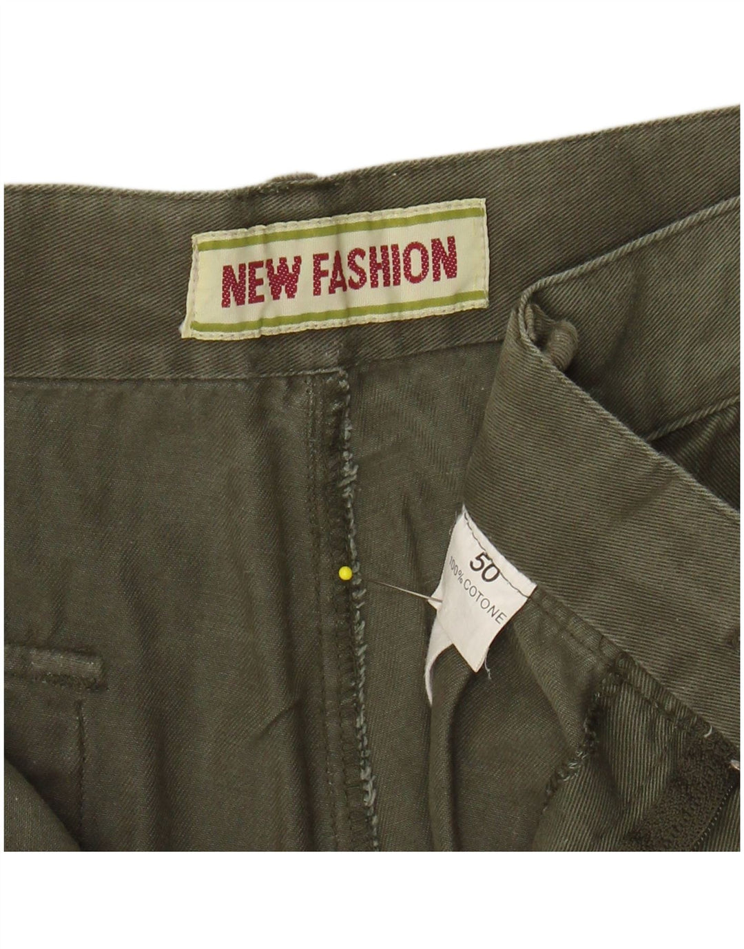 Shorts Chino feminino VINTAGE Pegged W28 algodão cáqui médio