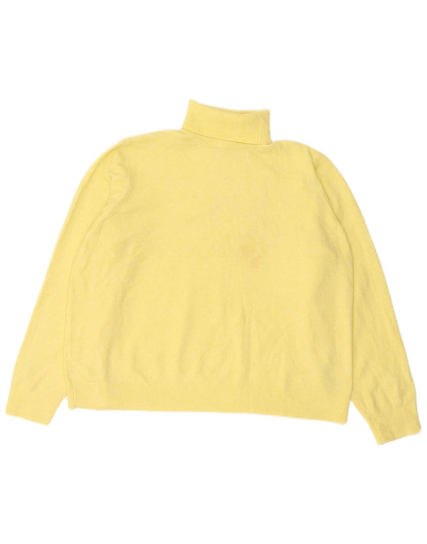 Suéter feminino Marks & Spencer com gola redonda Reino Unido 18 XL amarelo poliéster